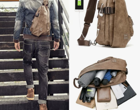 【开新价】迪德胸包男单肩包斜挎包男士包包青...