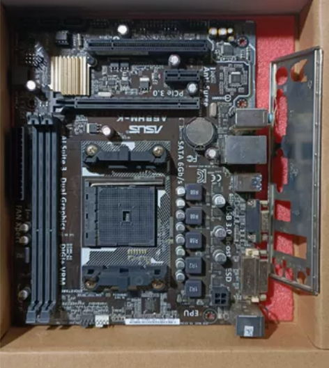 华硕a68hm-k 拆机主板，正常使用带挡...