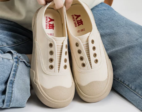 人本帆布鞋女夏款透气薄2022新款小白鞋子...