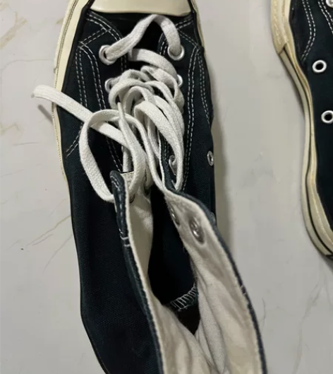 正品匡威all-star经典高帮帆布鞋，穿...