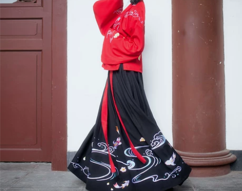 [如梦霓裳]汉服女装袄裙[湘江静]二锦鲤刺...