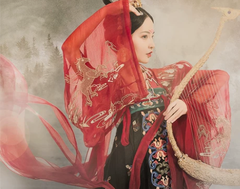 都城南庄汉服 菩提镜 中大袖齐胸襦裙女黑色...