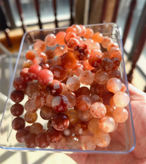 樱花玛瑙牛血红手串珠子合集 11-15mm...