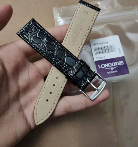 浪琴表带瑰丽律雅皮表带真皮嘉岚皮表链原装鳄...