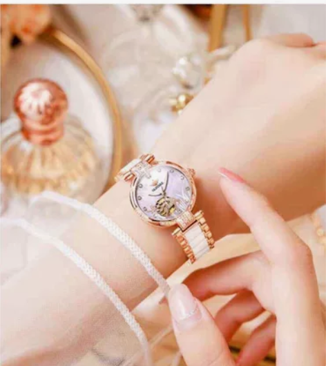 瑞士欧品客正品手表女2022年新款机械表时...