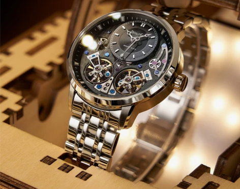 【狂欢价】瑞士十大新款全自动双陀飞轮机械手...