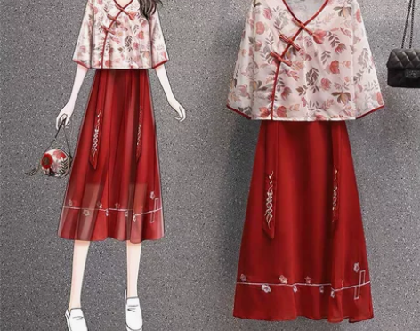 魔法公社改良版汉服套装女夏季2022新款复...