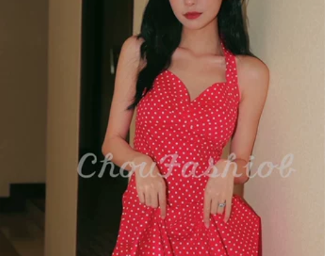 Chou Fashion 易梦玲 红色波点...