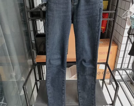 JOLIE ROSE加绒牛仔裤女高腰显瘦百...