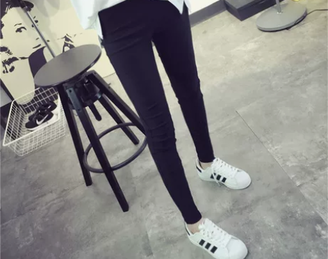 韩版休闲裤紧身裤高腰裤子时尚小脚裤春款下装...