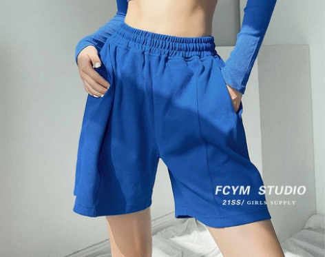 深灰色仅试穿欧美风休闲高腰短裤女夏季薄款白...