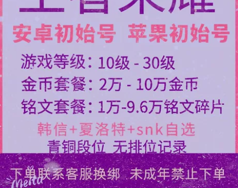 王者荣耀安卓新号/150满级/30级/2-...