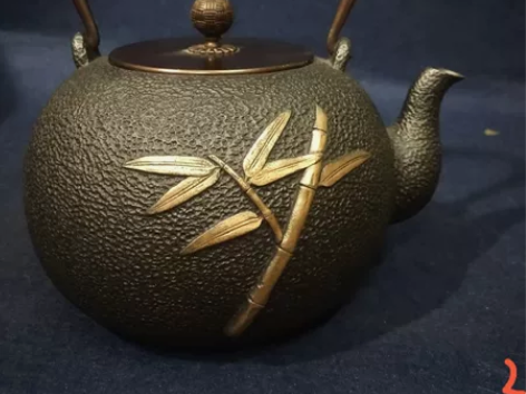 【手工蜡模鎏金铁壶】 尺寸:D18.5×H...