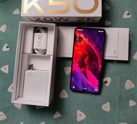 红米k50Pro 12+512 银迹色，几...