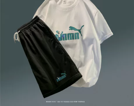 夏季运动套装男士潮流韩版短袖短裤一套搭配两...