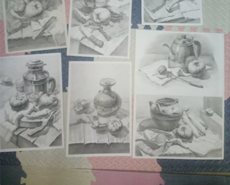 全新 素描画 纯手绘静物画，大小不一（可自...