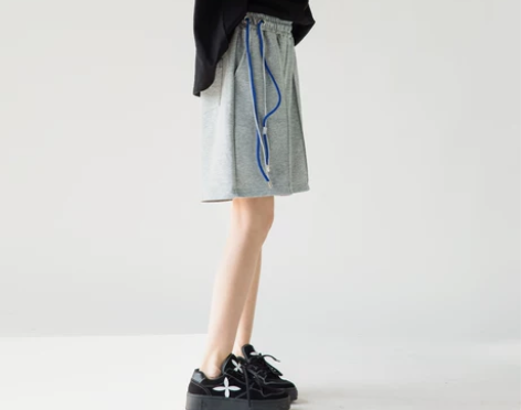 AzLan运动短裤女夏季薄款ins高腰宽松...