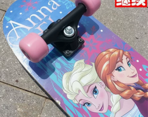 正品迪斯尼外贸出口中大号儿童滑板冰雪奇缘滑...