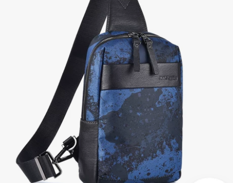 暇步士 胸包男潮牌帆布斜挎包男士百搭斜跨背...