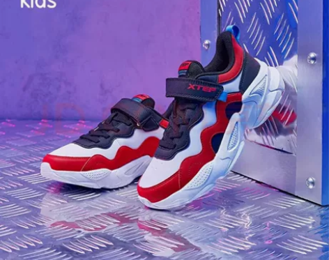 专柜正品xtep特步男女童秋冬季拼色魔术贴...