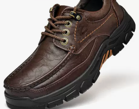 骆驼动感休闲皮鞋男鞋防滑耐磨保暖真皮牛皮系...