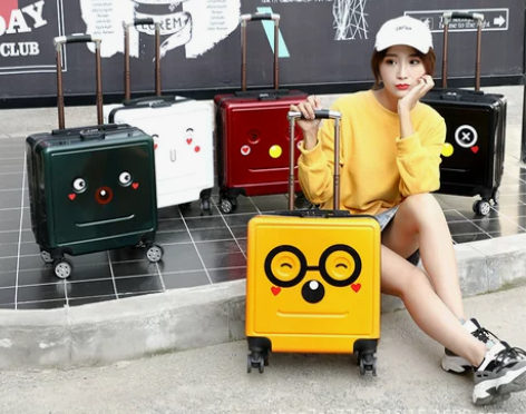 【狂欢价】拉杆箱女男卡通行李箱18寸旅行箱...