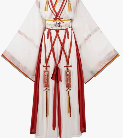 【现货】汉风吟妙上晋制襦裙交窬裙印花刺绣情...