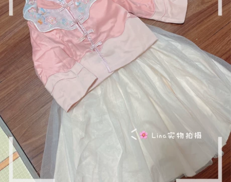 中国风爱美丽同款中秋节女童汉服加厚秋装唐装...