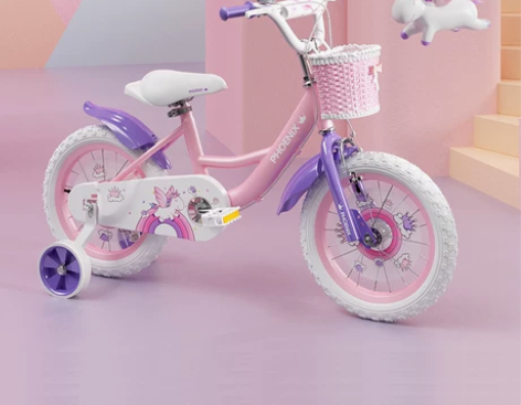 凤凰儿童自行车16/14/12/18女童宝...