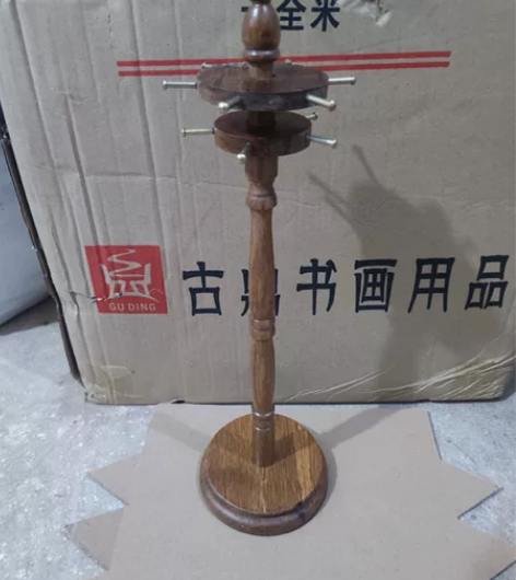 圆盘毛笔架笔挂笔架毛笔挂挂毛笔的架子实木挂...