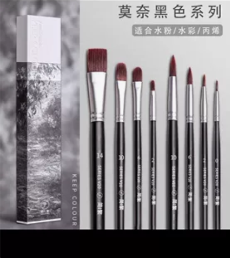 狼毫极细勾线笔软头绘画颜料丙烯油画国画水彩...