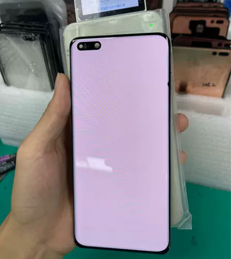 华为p40p屏幕优势出 瑕疵触摸正常功能正...
