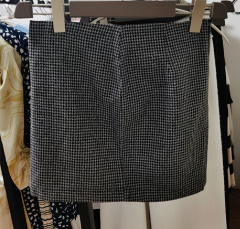 千鸟格半裙短裙修身包臀裙一步裙职业装通勤 ...