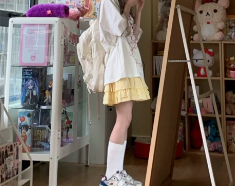 软妹少女可爱蛋糕裙蕾丝高腰半身裙夏a字短裙...