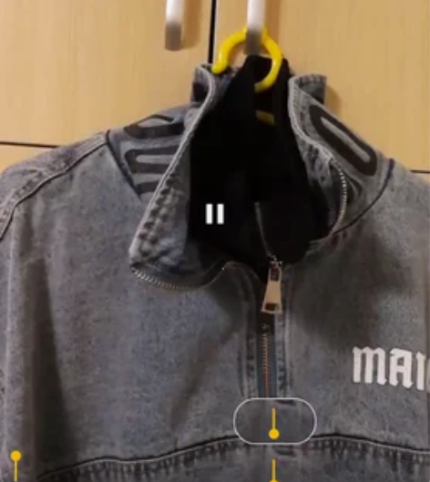 MAMC 水洗做旧假两件高领牛仔衣男女嘻哈...