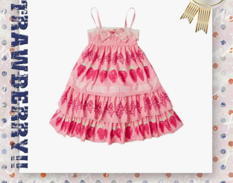 ?草莓2019三段式蛋糕裙甜美少女Loli...