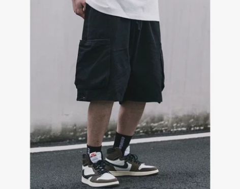 日系潮牌大码高街过膝宽松工装短裤男休闲中裤夏季ins嘻哈5分...