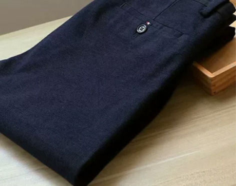 海家 磨毛休闲裤男秋冬季款修身直筒长裤百搭...