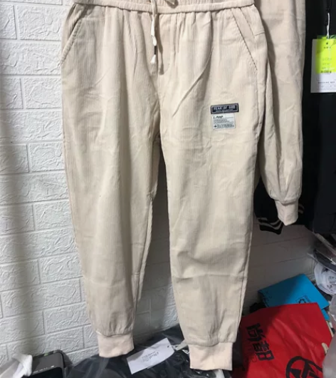 换季处理男士条绒春秋款休闲裤宽松版型特价2...