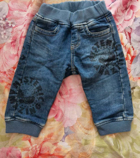 黑超奶嘴爆款七分软牛仔裤，100cm，穿两...