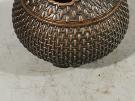 古玩铜器收藏，祥云熏香炉鎏金香炉工艺精湛包...