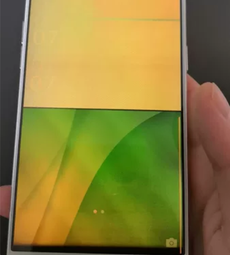 oppo r9s，屏幕接触不良，一半绿屏，...