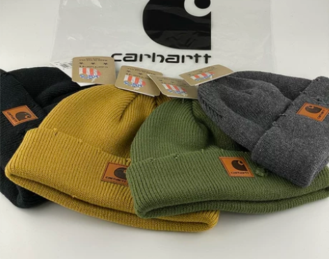 瓜皮帽卡哈特破洞针织帽Carhartt工装...