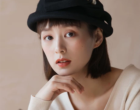 秋冬羊毛呢毡帽复古百搭贝雷帽女韩版日系黑色...
