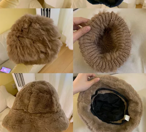 大头围显脸小百搭毛绒绒贝雷帽女秋冬季日系蓓...