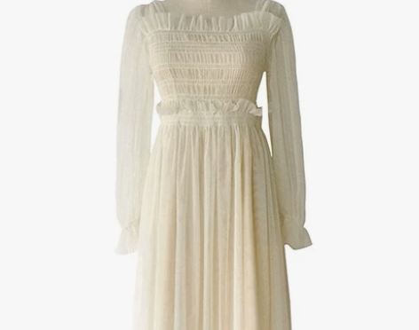 淘宝在售价368长袖连衣裙仙女  小个子也...