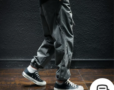 裤工装 裤子工装裤冬季加绒束脚裤男宽松加厚...