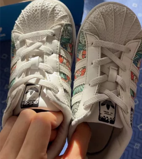 阿迪三叶草 贝壳头 童鞋 正品 海淘买来的...