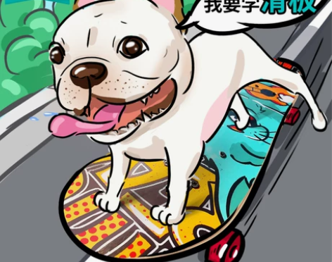 TT滑板 宠物滑板法斗犬英斗专业滑板狗狗法...