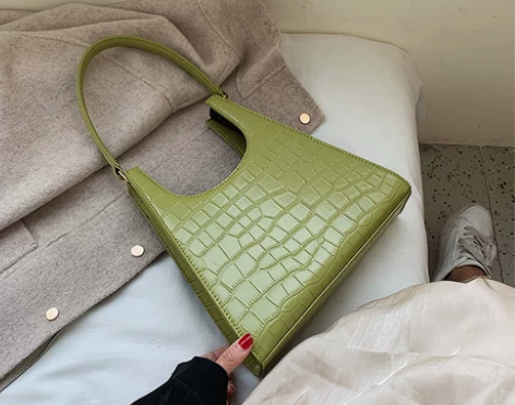复古包包女包新款2019时尚休闲鳄鱼纹手提...
